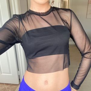 Sheer Black Pong Sleeve